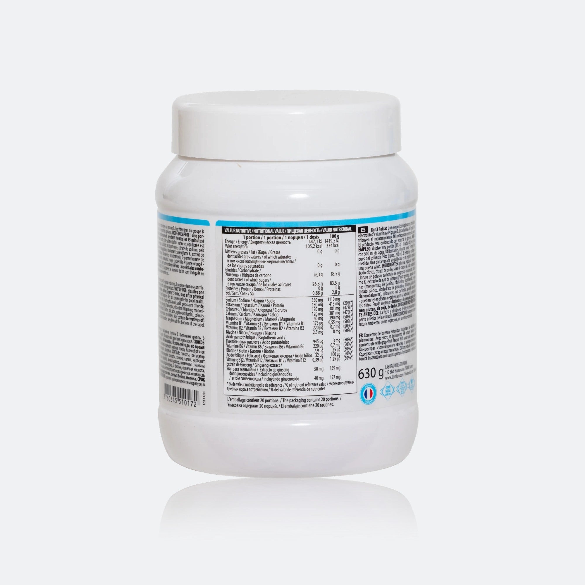 Stimium Rgn3 Reload isotonic exercise drink with Ginseng