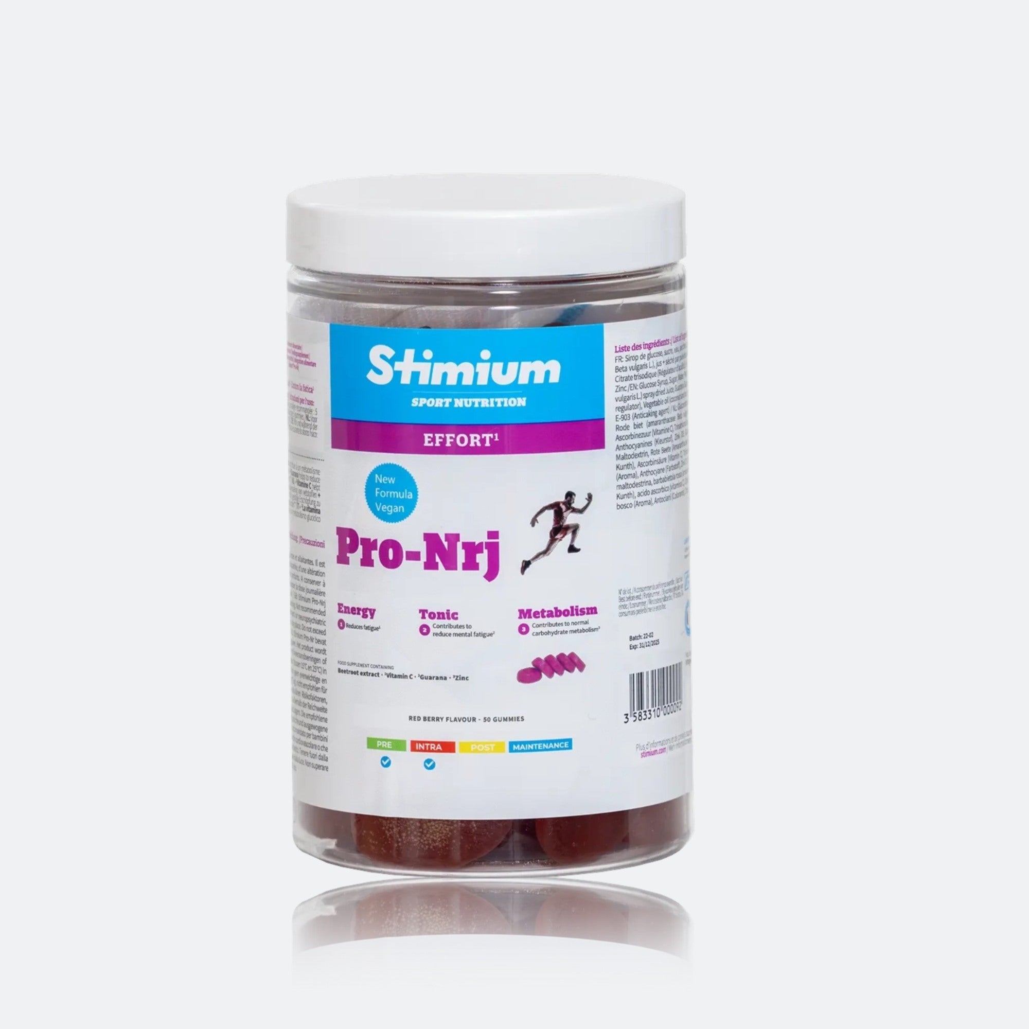 Stimium Pro-Nrj Gommes d'Effort pour endurance et cardio