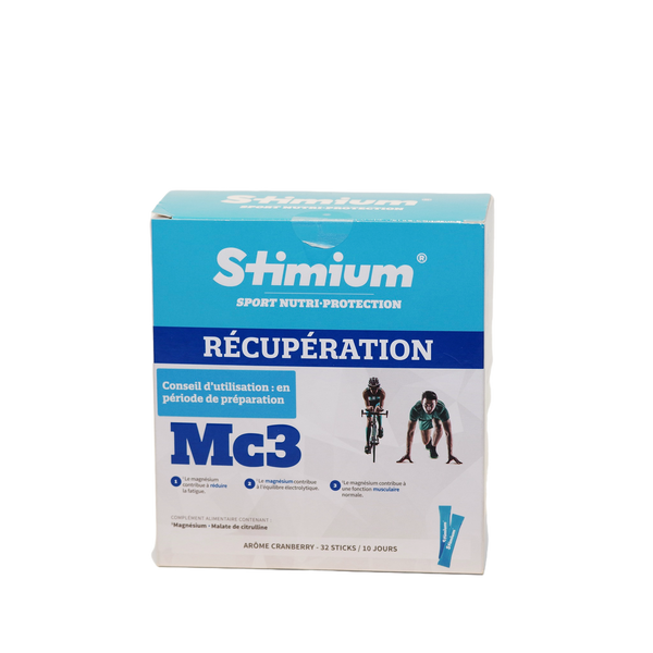 Stimium® Mc3 le stick gel sans sucre numéro 1 en France dans les sports d’endurance pour la récupération avec un complexe unique de malate de citrulline et magnésium pour réduire la fatigue musculaire, soulager les crampes et augmenter la production d’ATP et l’oxygène dans les muscles. A prendre en récupération mais aussi en préparation ou même pendant l’effort