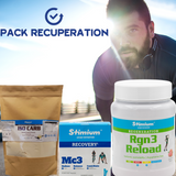 Pack Stimium Récupération pour reconstruire sa masse musculaire avec MC3 Stick gel sans sucre avec citrulline, RGN3 Reload Boisson isotonique pour reconstitution des nutriments et IsoCarb pour régénération complète du muscle
