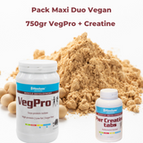 Maxi Duo Veg Pro avec isolate de proteine de soja concentree à 95% et créatine 1 gramme en comprimé pour plus de performance, de force et meilleure construction musculaire