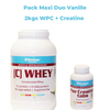 Pack Maxi Duo 2kgs de WPC 80-81% et creatine en comprimé