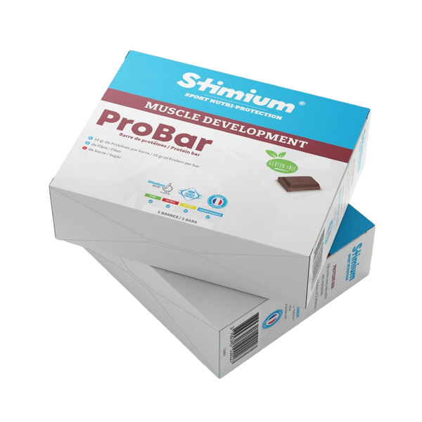 Probar, la barre de 11 grammes de protéines, riche en fibre sans sucre et sans gras, fabriquée en France, avec forte teneur en vitamines, pour le développement musculaire. Parfait pour compléter un apport de protéines, et par exemple si un trail pour nourrir les muscles et améliorer les performances. 