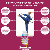 Stimium Pro Nrj Caps Vitalite et force avec Beta Alanine, Rhodiola, ginseng, cafeine, taurine - endurance, production de NO monoxyde d'azote, synthese d'ATP Adenosine triphosphate