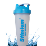 Stimium Shaker à poudre - Hydratation maximum pour Protéines, Whey Protein et Isolate et aussi Boissons d'effort - Mixing ball boule acier inoxydable avec tamis intégré - sans BPA ni Phtalates - 650ml