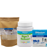 Pack Stimium Récupération pour reconstruire sa masse musculaire avec MC3 Stick gel sans sucre avec citrulline, RGN3 Reload Boisson isotonique pour reconstitution des nutriments et IsoCarb pour régénération complète du muscle