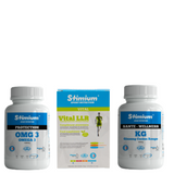 Stimium immunité, pack de 3 produits avec Giinseng, Omega et Vital LLR pour combattre les infections hivernales et entrainer son immunité comme on entraine son corps